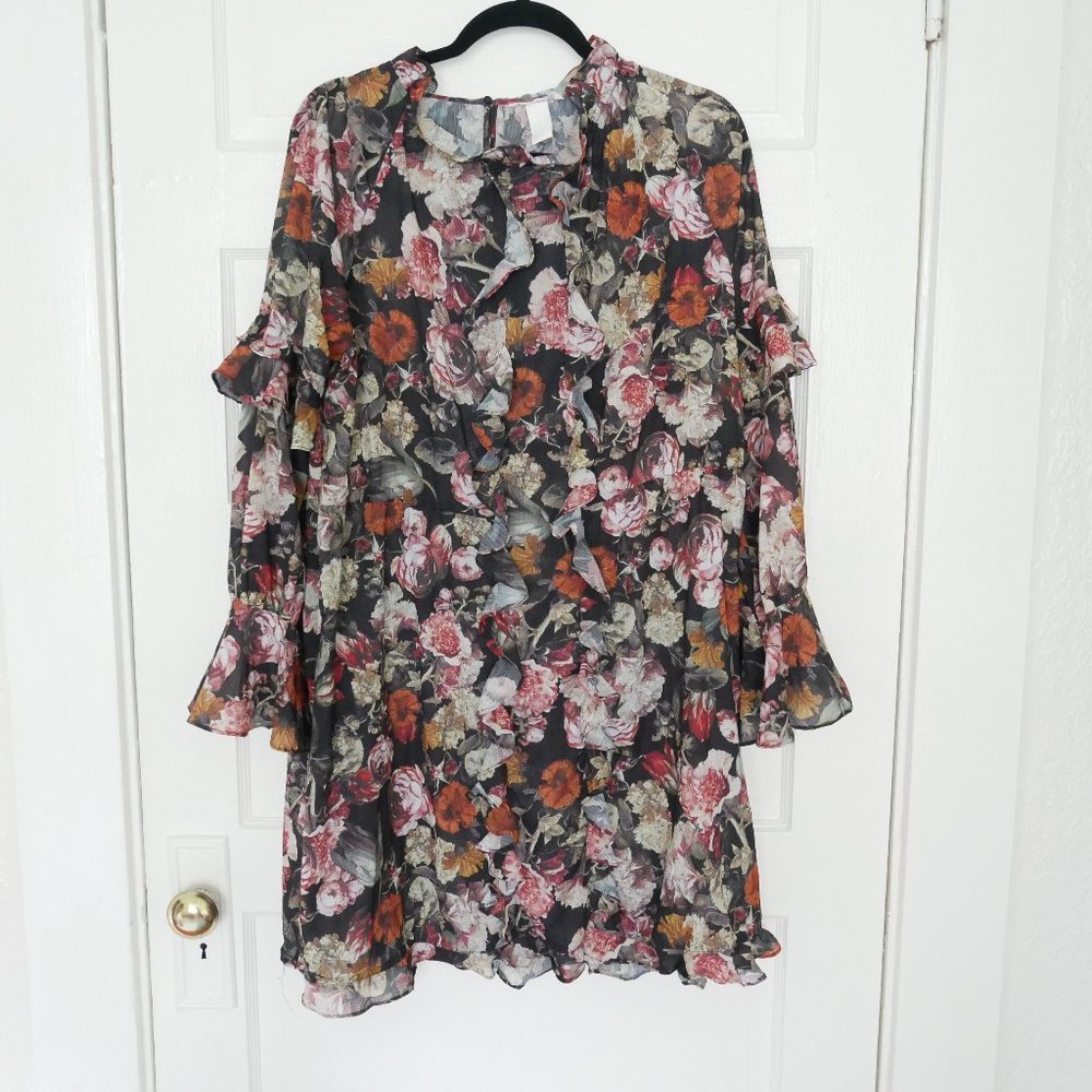 H&M Floral Dress with Ruffles